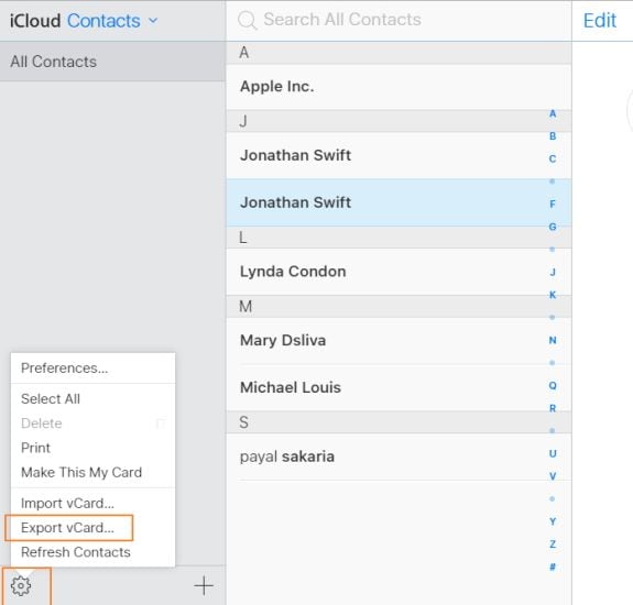 Fusionner les contacts en double sur iPhone en exportant des fichiers vcf