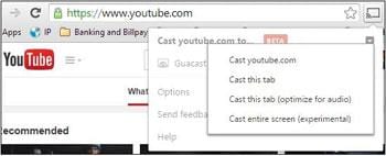 Chromecast Mirror számítógépről tévére