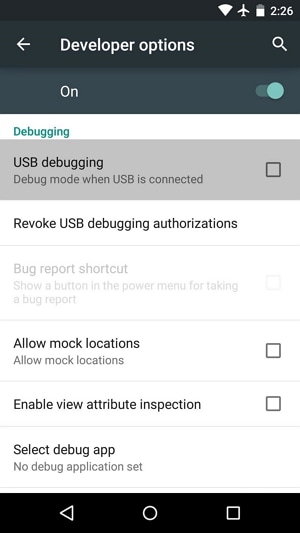 ota usb-virheenkorjaus käyttöön moto g:ssä - vaihe 4
