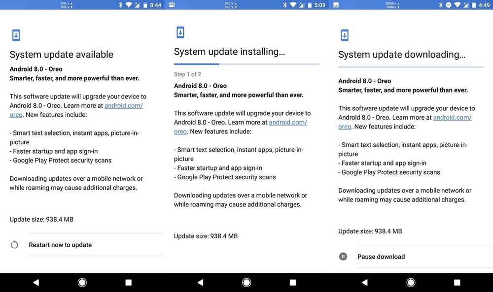 ручное обновление moto android oreo