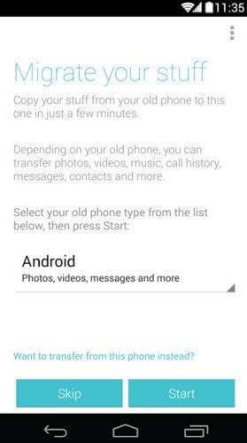 telefon dataöverföring app-Motorola Migrate