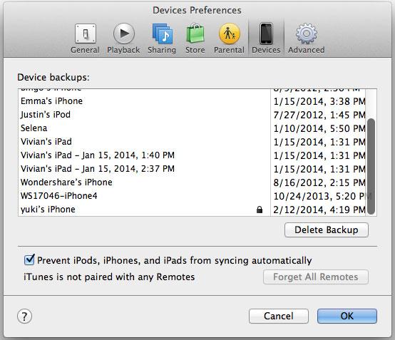 disabilita la sincronizzazione automatica di iTunes