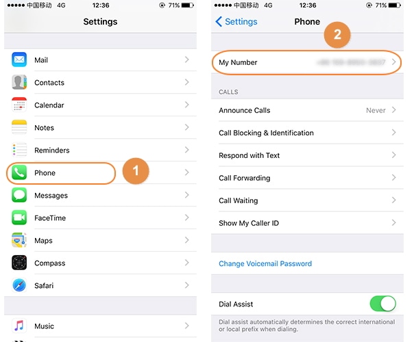 come trovare il numero di telefono su iphone-phone e il mio numero
