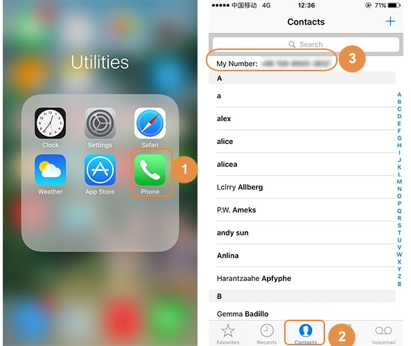 come trovare il numero di telefono su iphone-phone e il mio numero