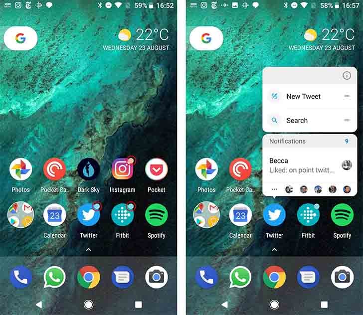 android oreo中的通知點