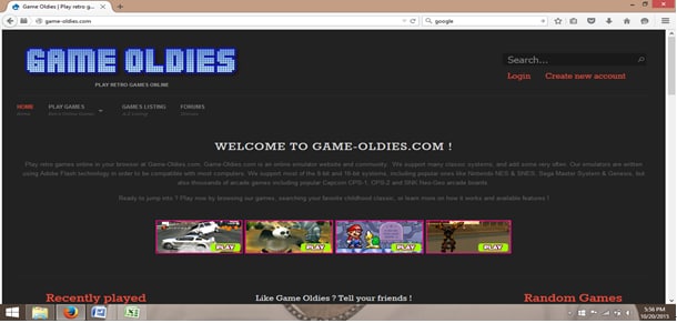 Online-Emulatoren-Webseite