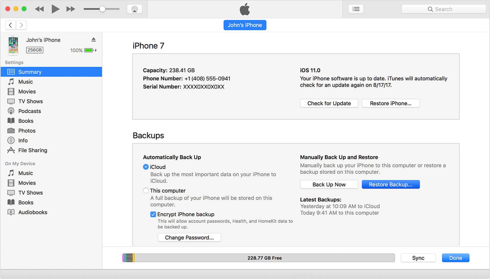 iTunes ile iPhone