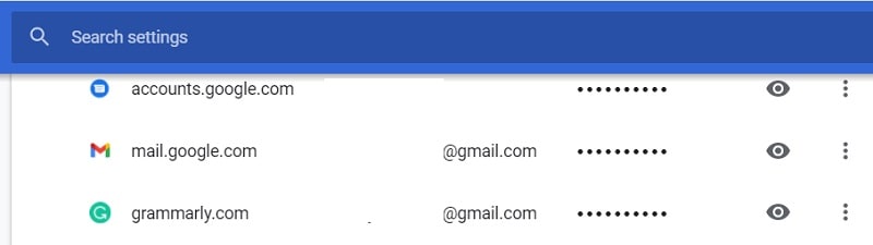 password salvate da Chrome