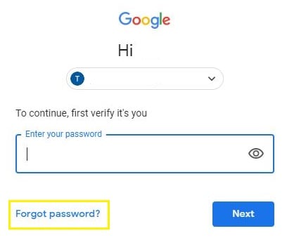 gmail ha dimenticato la password