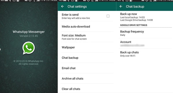 restaurar backup do WhatsApp