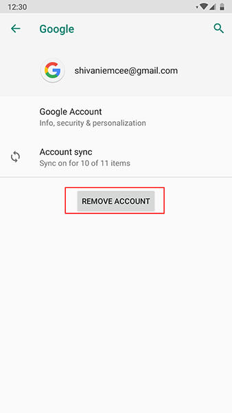 Gmail 在 Android 上崩溃 - 删除帐户