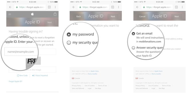 ελέγξτε ξέχασα το Apple id