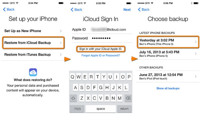επαναφορά επαφών από το icloud στο iphone