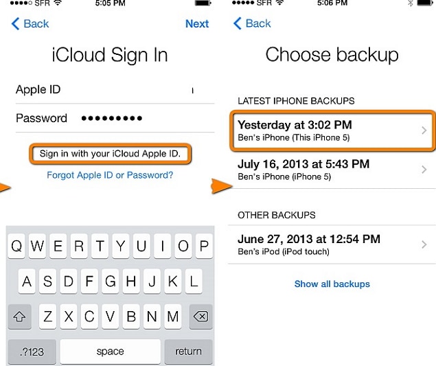 从 icloud 备份恢复 iphone xs