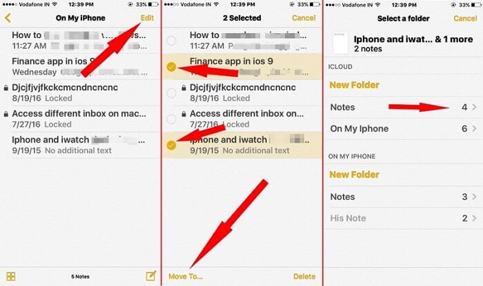 synchronizovat poznámky na icloud
