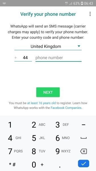 Telefonnummer bestätigen