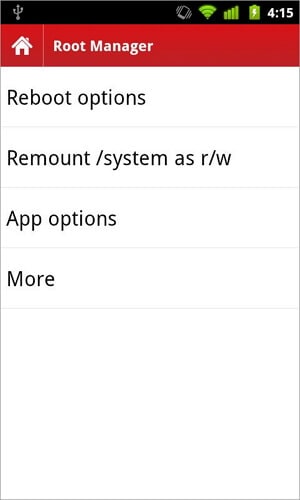 paras juuritiedostonhallinta Android