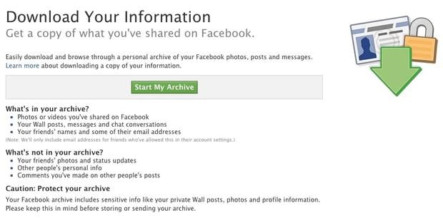 Beginnen Sie mit dem Speichern von Facebook-Nachrichten