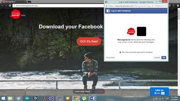 Facebook-Gespräche speichern