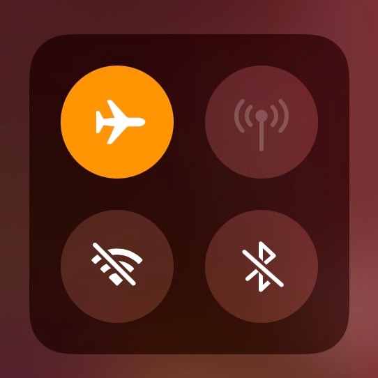 alternar modo avión en ios