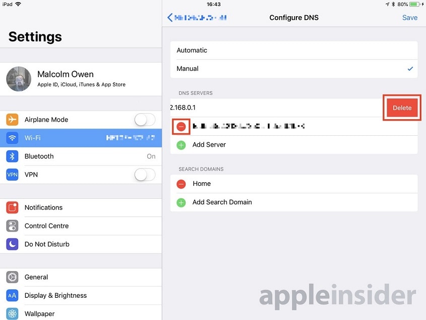 connexion wifi et serveur dns