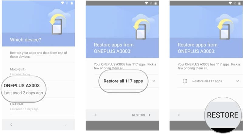säkerhetskopiera Samsung-telefon till Google-konto - steg 5