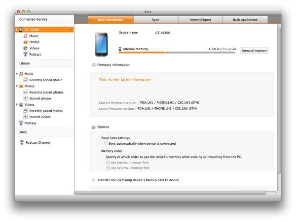 samsung kies загрузить-Samsung Kies для Mac
