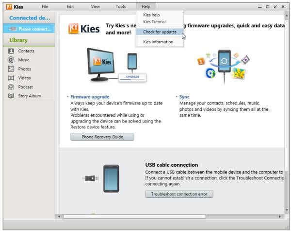 Samsung kies opdatering