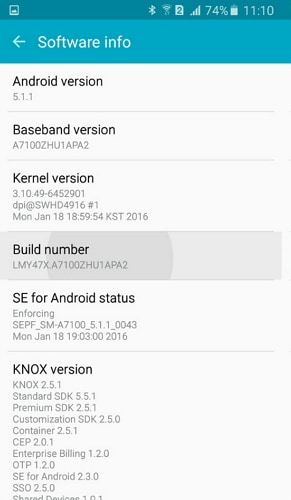 在 s7 s8 上啟用 USB 調試 - 步驟 3