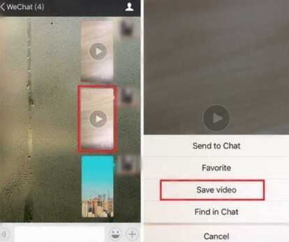 Momentsからのwechatビデオのダウンロード