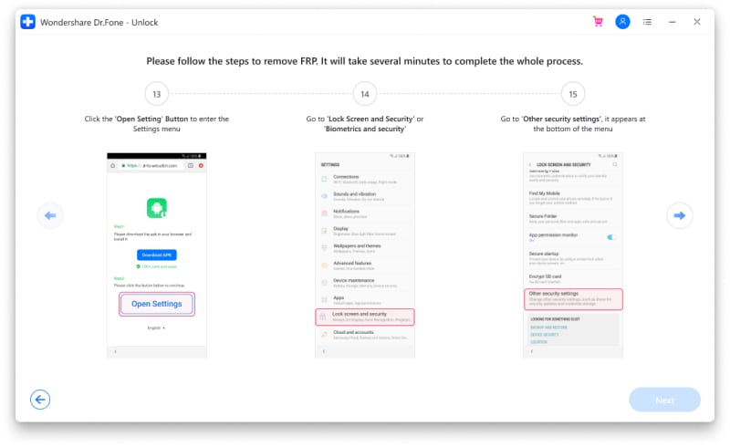 屏幕解鎖三星frp android7/8