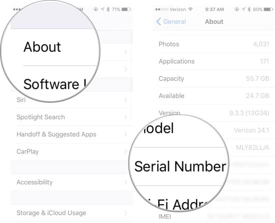 identificere renoverede iPhone 7 plus