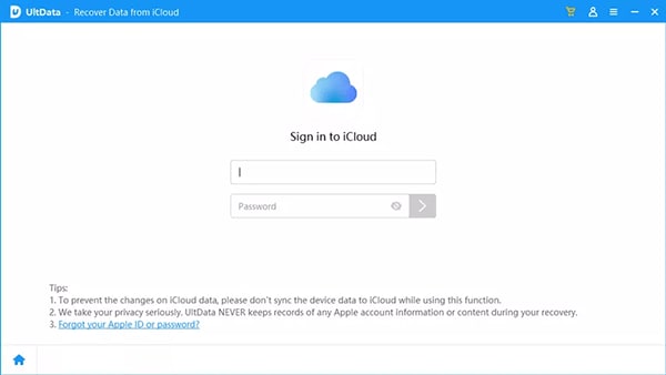jelentkezzen be iCloud-fiókjába