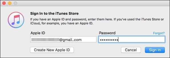 jelentkezzen be az Apple-fiókjába