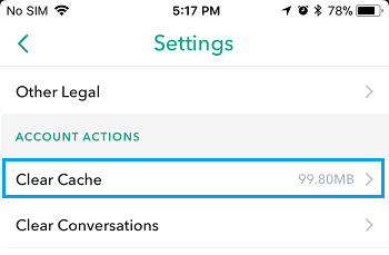 擦除 snapchat 崩溃的 cahce - 步骤 3