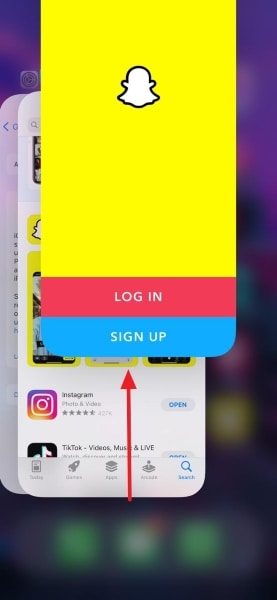 veeg snapchat omhoog