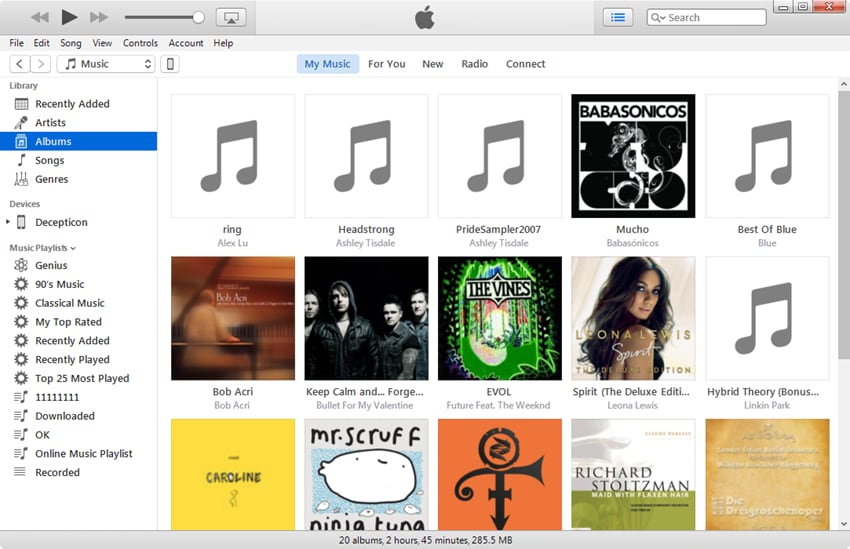Playlist vom iPhone löschen - Verbinden Sie das iPhone und starten Sie iTunes