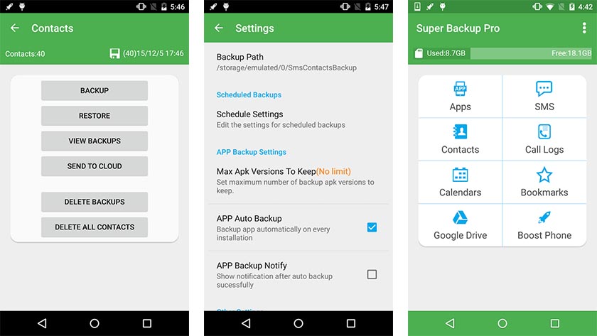 recuperar contatos do android