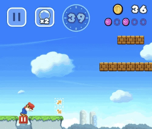 super mario ren pijlen