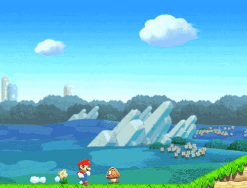 super mario run automatisch springen over