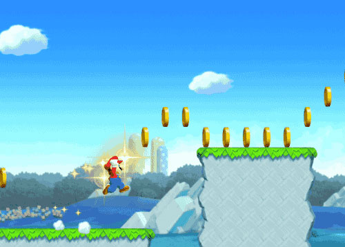 super mario rennen spin kraam springen