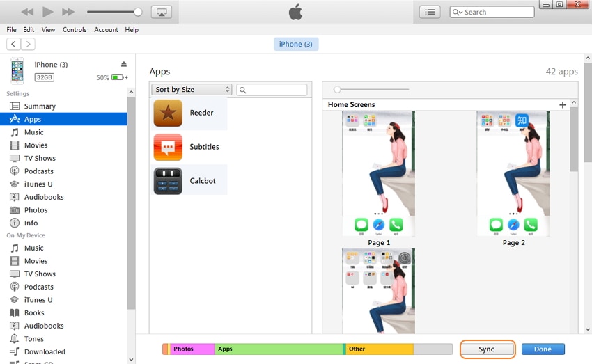 Comment transférer des applications d