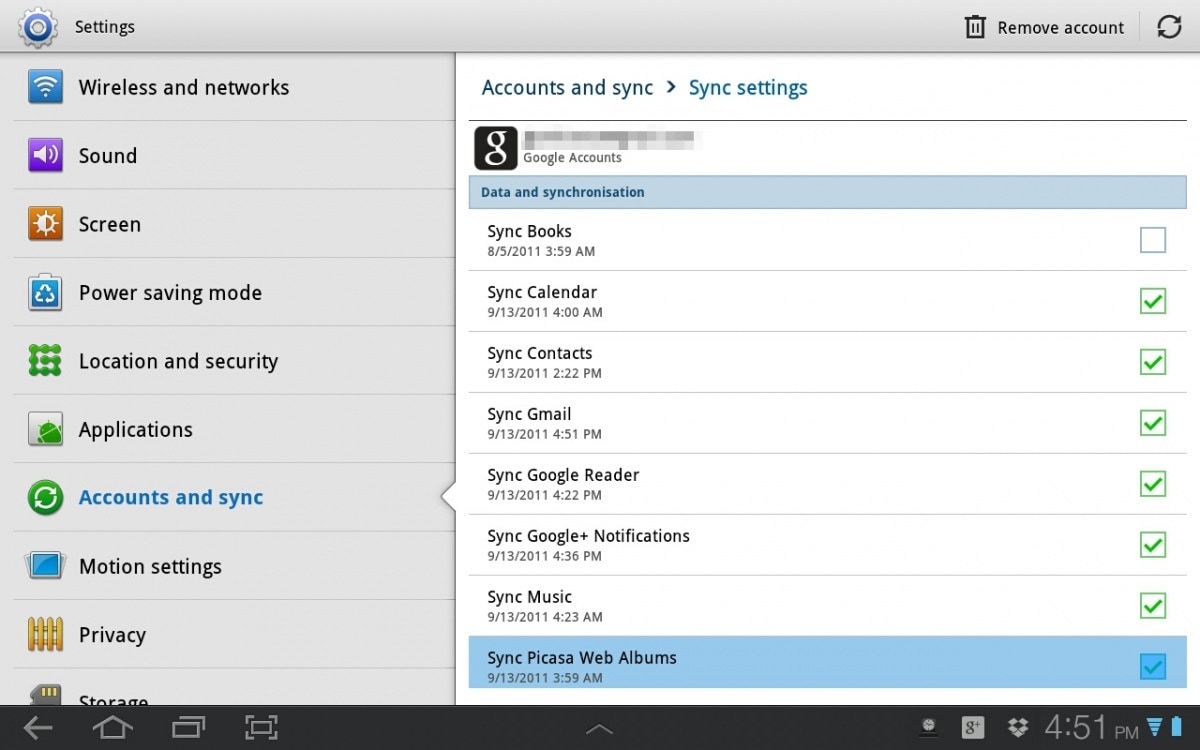 synkroniser kontakter fra Android til gmail-Vælg din Gmail-konto