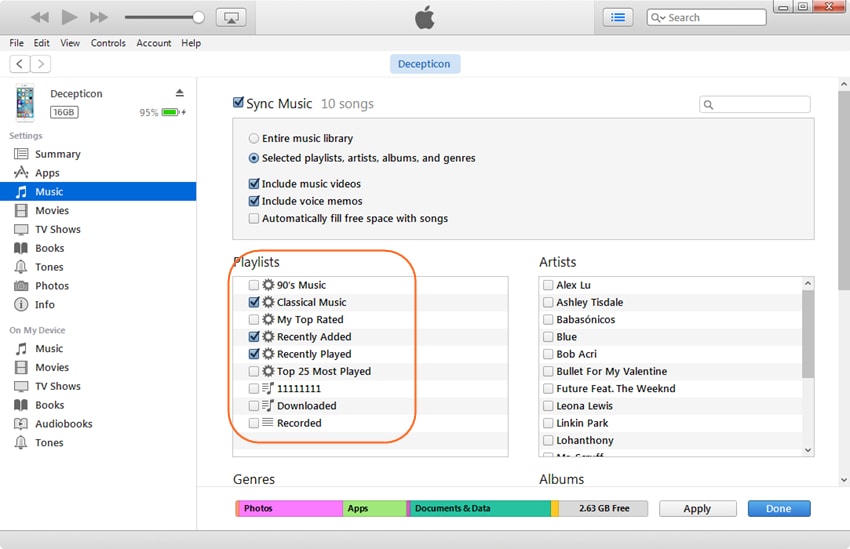 Playlist vom iPhone löschen - iPhone Playlists synchronisieren