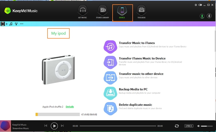 Holen Sie sich kostenlose Musik für iPod Touch/Nano/Shuffle mit Keepvid Music-Transfer music to iPod