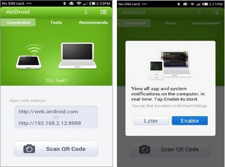 trådløst overføre Android-filer med AirDrop