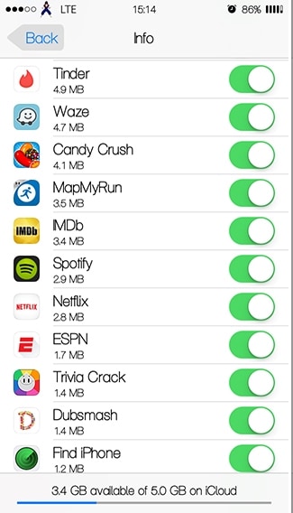 trasferimento app su iphone 8