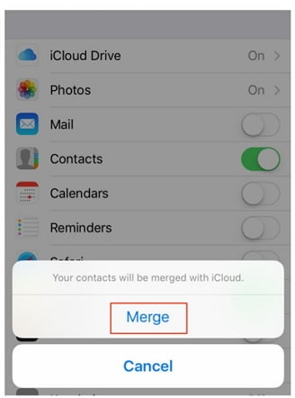 overfør kontakter fra iphone til iphone ved hjælp af icloud sync