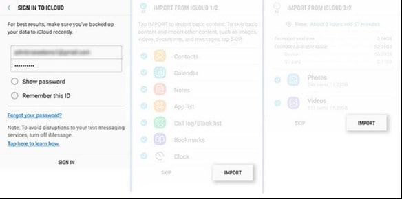 överför data från iphone till samsung s20 av samsung app 1