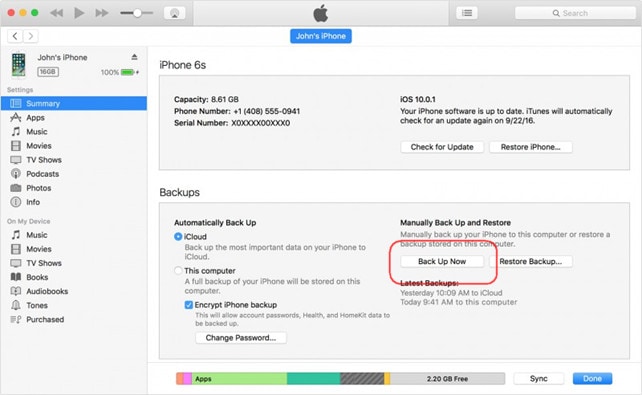 zet alles over van iPhone 5s naar iPhone 8 met iTunes